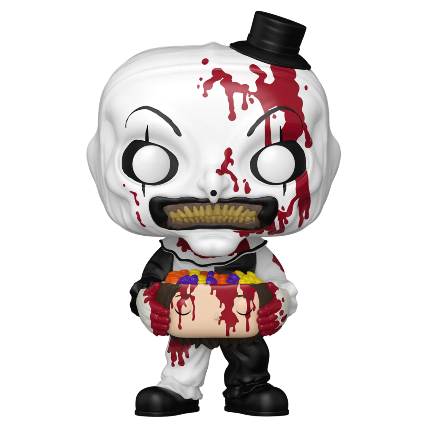 Terrifier 2 Funko POP! Movies Vinilna figura Art the Clown s sladkarijami napolnjeno glavo 9 cm fotografija izdelka
