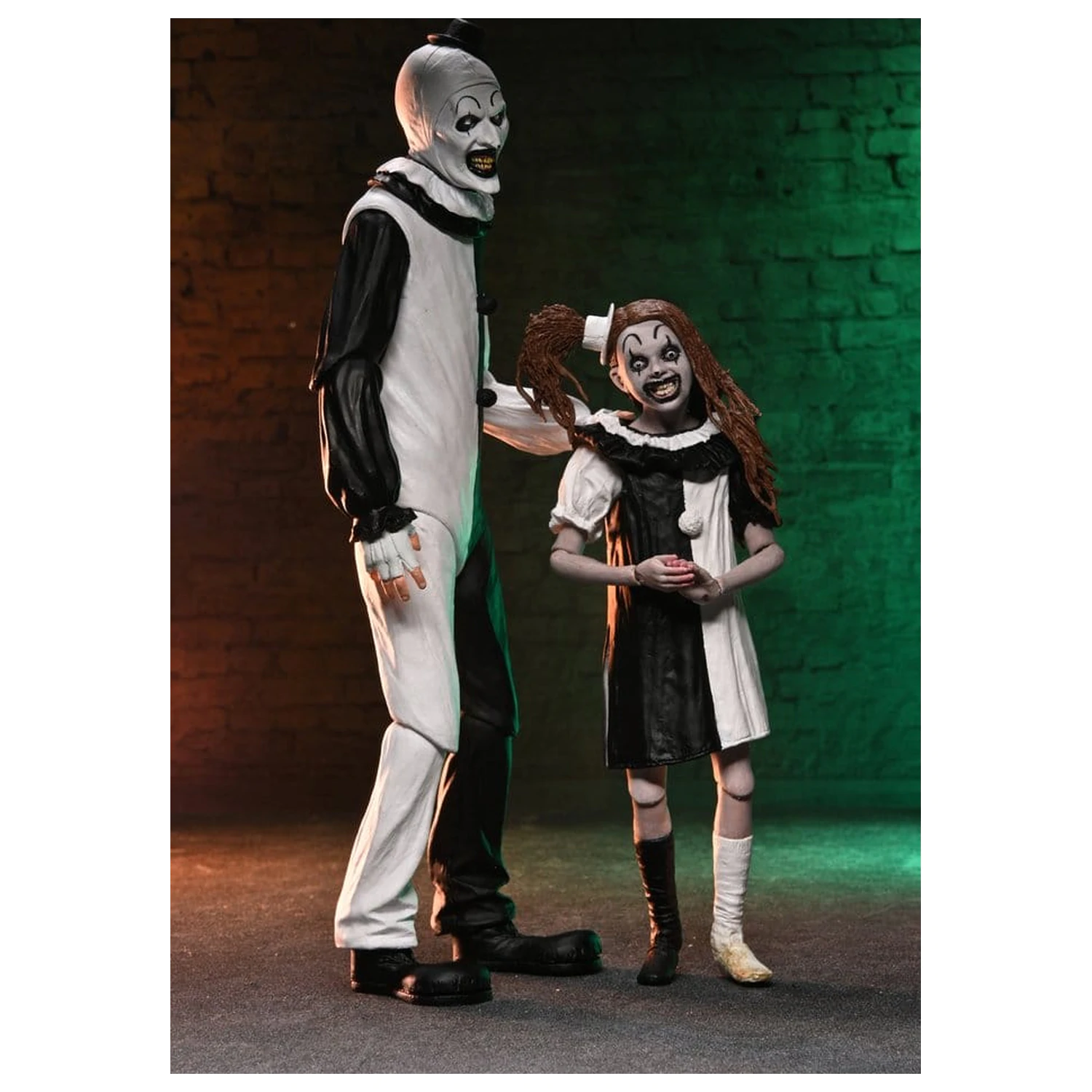 Terrifier 2 Dvojni paket akcijskih figur Ultimate Art the Clown & Little Pale Girl 18 cm fotografija izdelka