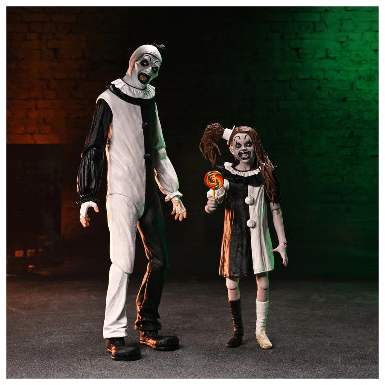 Terrifier 2 Dvojni paket akcijskih figur Ultimate Art the Clown & Little Pale Girl 18 cm fotografija izdelka