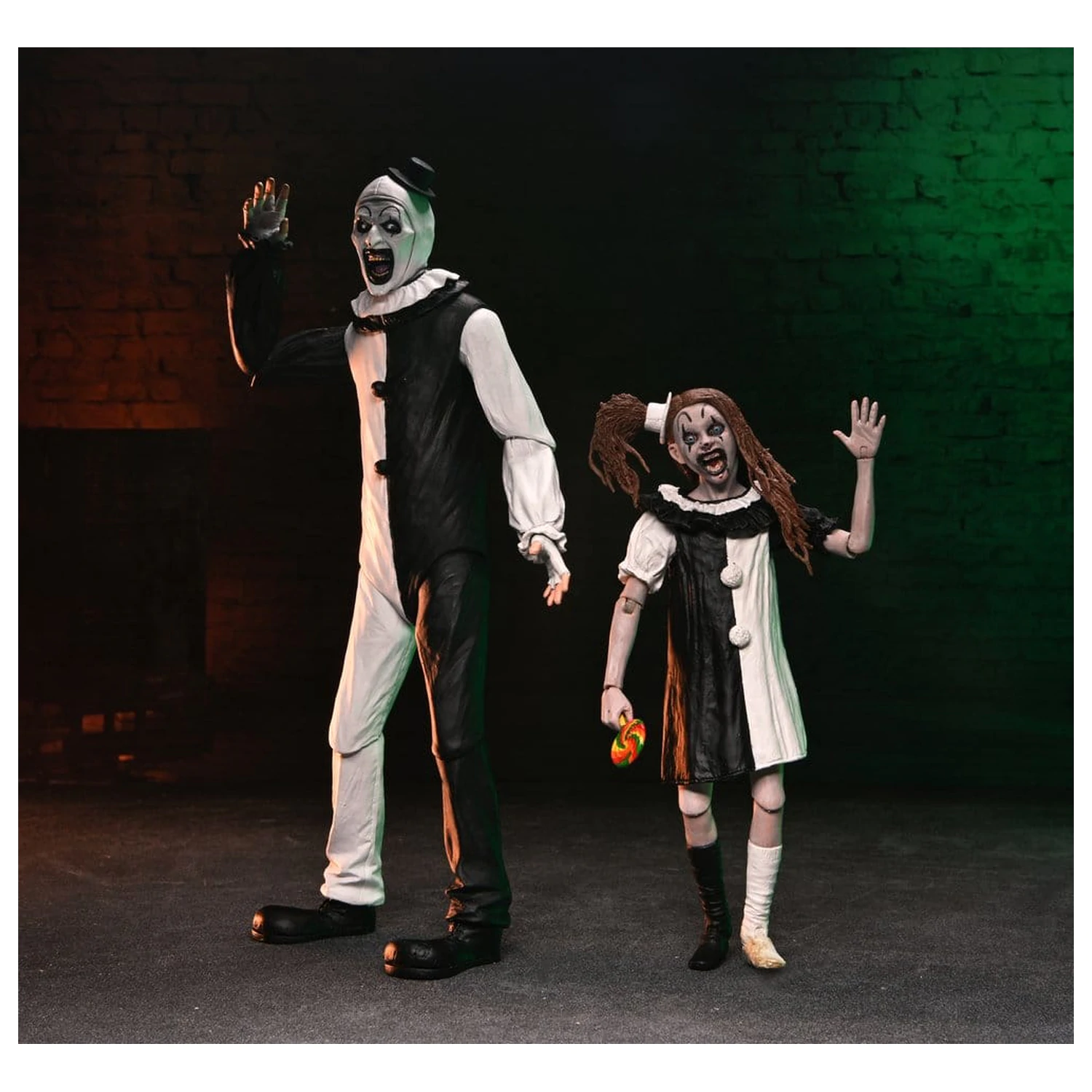 Terrifier 2 Dvojni paket akcijskih figur Ultimate Art the Clown & Little Pale Girl 18 cm fotografija izdelka