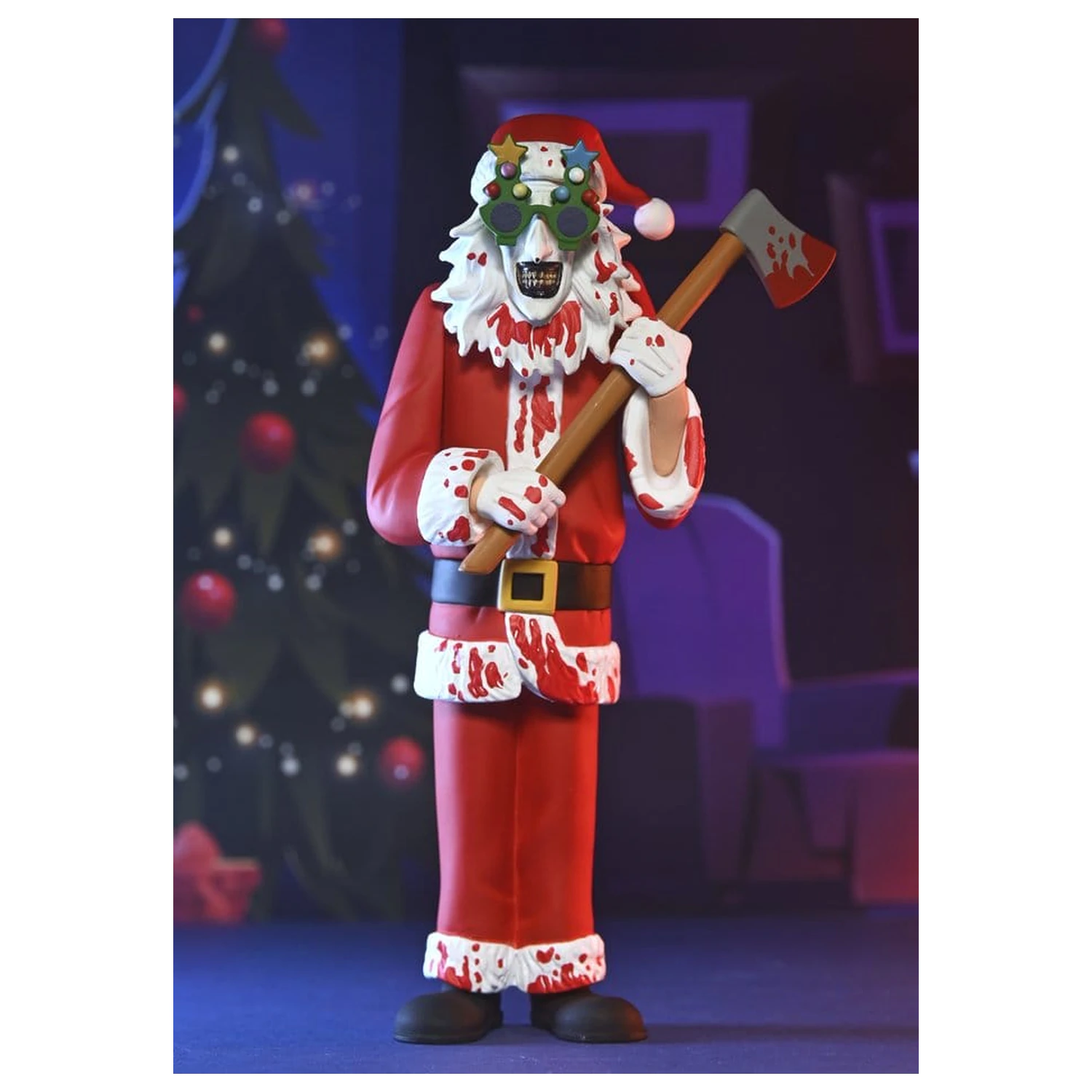 Terrifier 3 Toony Terrors akcijska figura Santa Suit Art the Clown (krvava različica) 15 cm fotografija izdelka