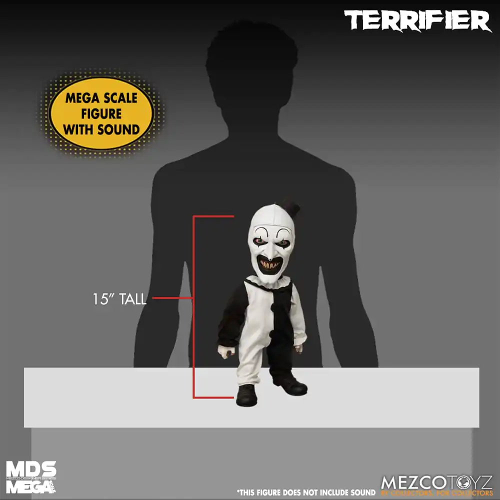 Terrifier MDS Mega Scale Plišasta Lutka Art the Clown z Zvokom 38 cm fotografija izdelka