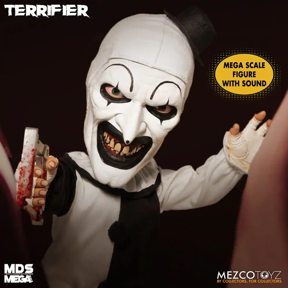 Terrifier MDS Mega Scale Plišasta Lutka Art the Clown z Zvokom 38 cm fotografija izdelka