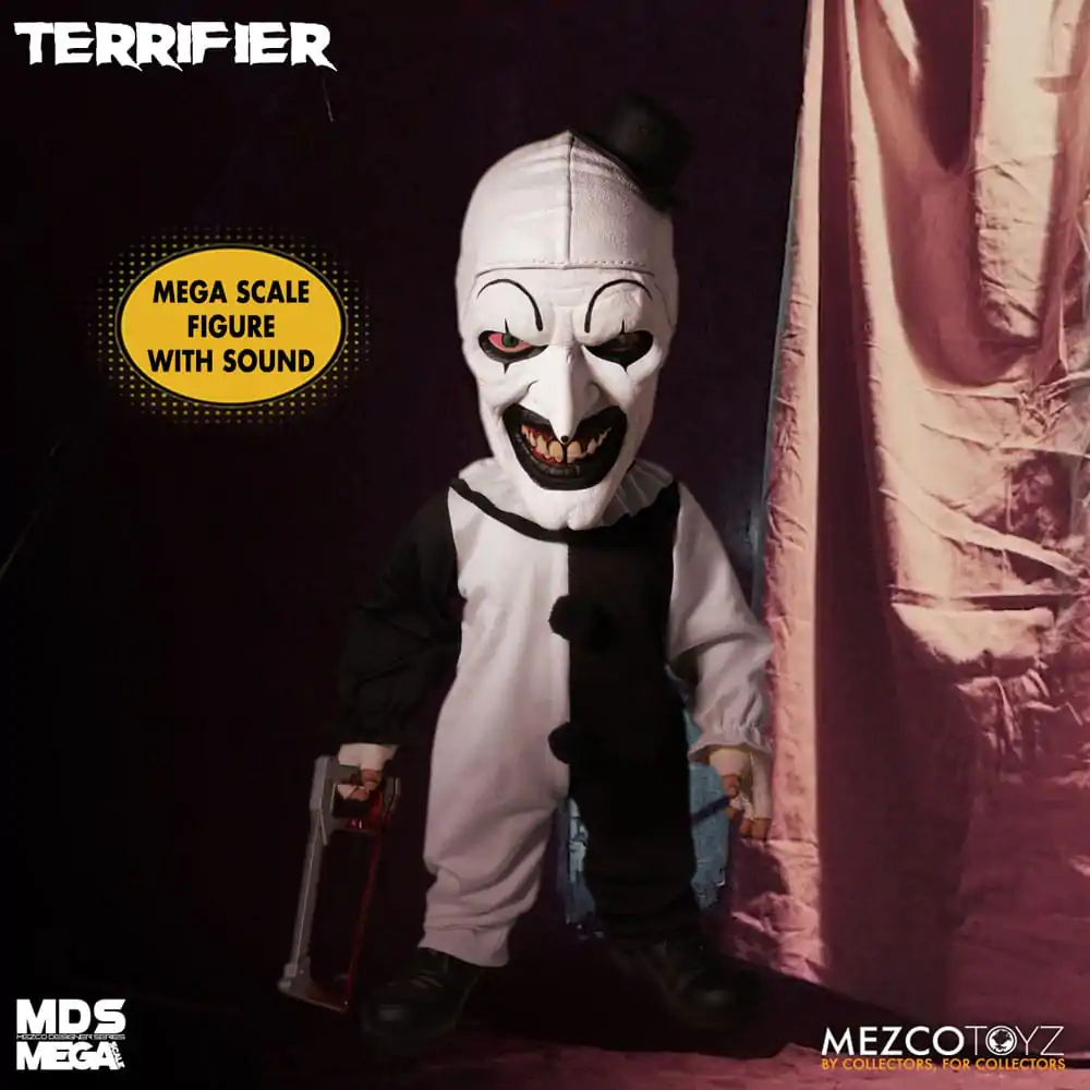 Terrifier MDS Mega Scale Plišasta Lutka Art the Clown z Zvokom 38 cm fotografija izdelka