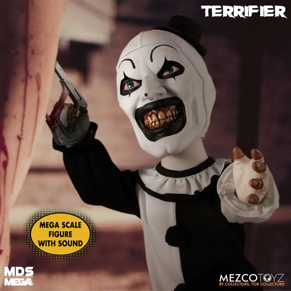 Terrifier MDS Mega Scale Plišasta Lutka Art the Clown z Zvokom 38 cm fotografija izdelka