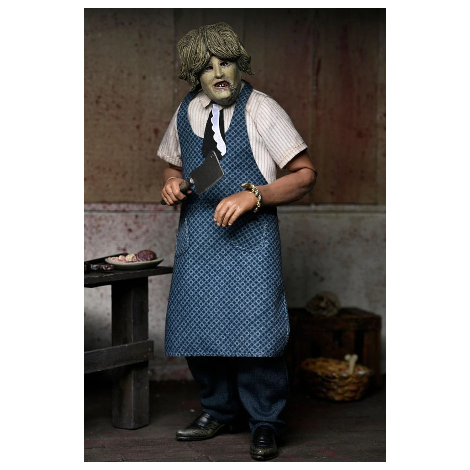 Texas Chainsaw Massacre oblečena akcijska figura Leatherface z masko stare gospe 20 cm fotografija izdelka