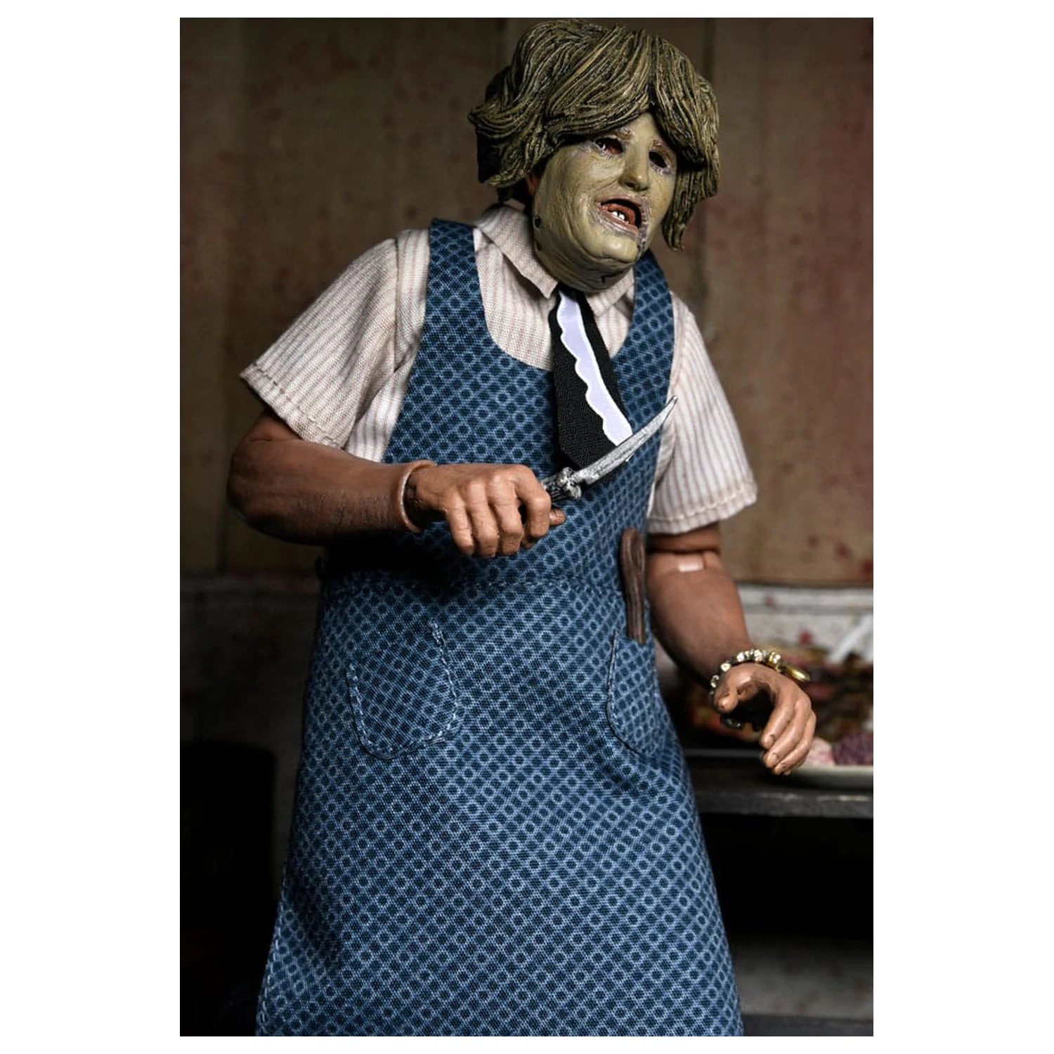 Texas Chainsaw Massacre oblečena akcijska figura Leatherface z masko stare gospe 20 cm fotografija izdelka