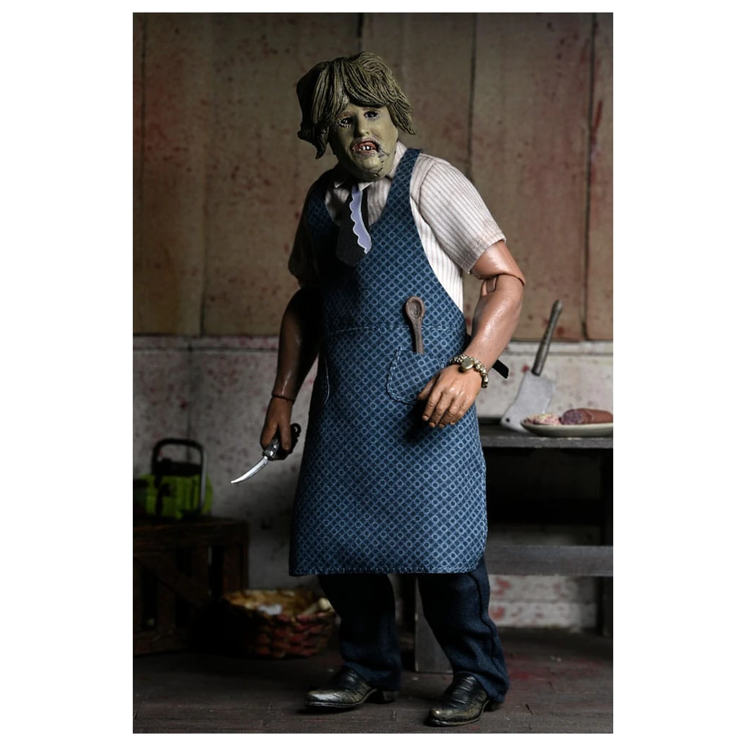 Texas Chainsaw Massacre oblečena akcijska figura Leatherface z masko stare gospe 20 cm fotografija izdelka