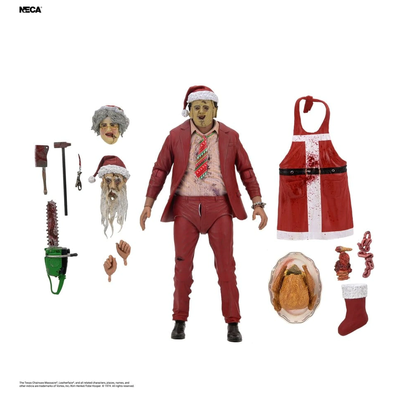 Texas Chainsaw Massacre Ultimate akcijska figura Santa Leatherface 18 cm fotografija izdelka