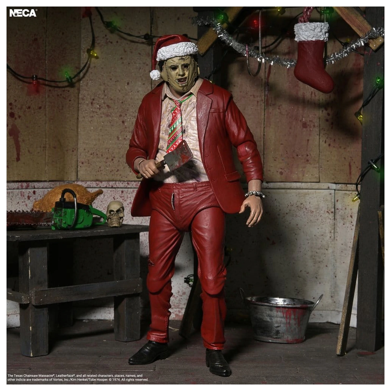 Texas Chainsaw Massacre Ultimate akcijska figura Santa Leatherface 18 cm fotografija izdelka
