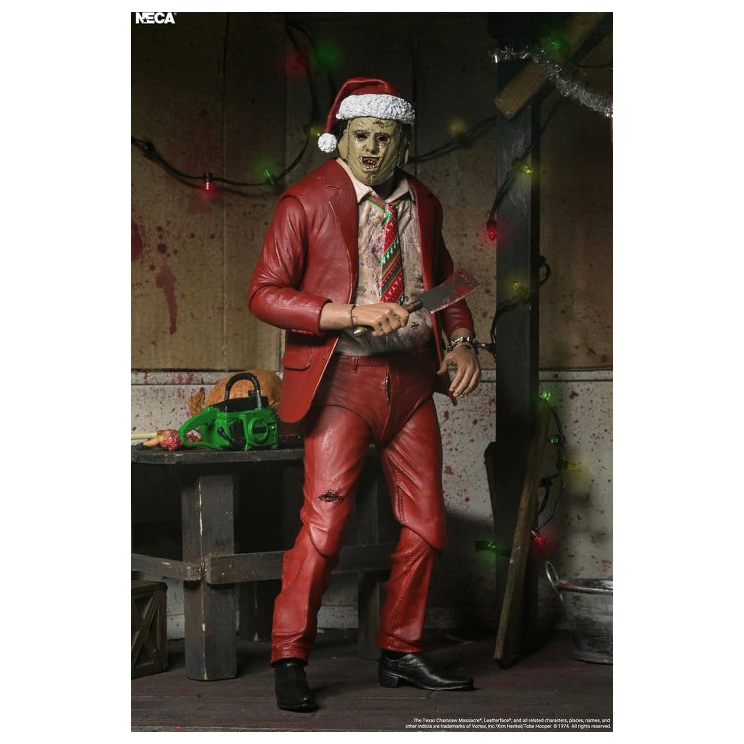 Texas Chainsaw Massacre Ultimate akcijska figura Santa Leatherface 18 cm fotografija izdelka