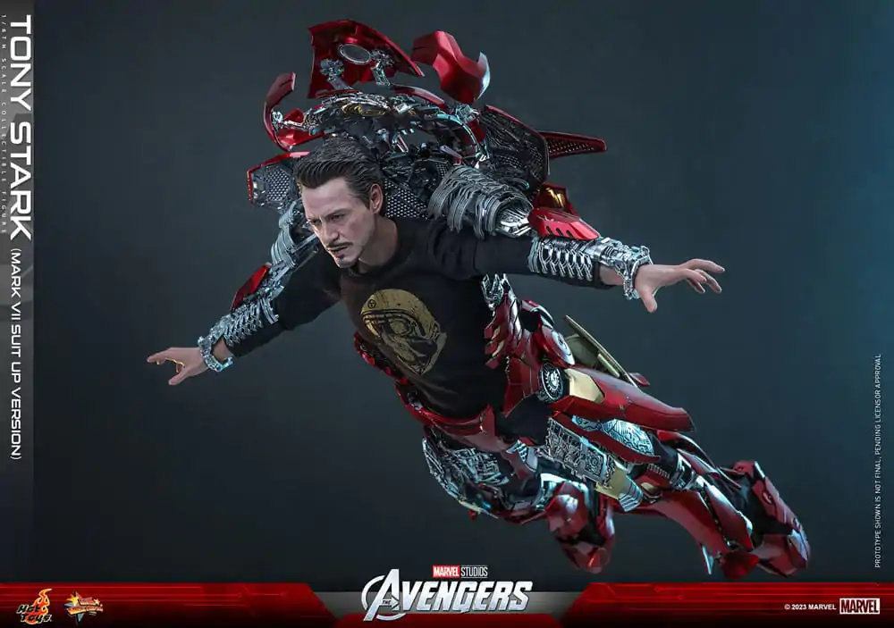 The Avengers Movie Masterpiece akcijska figura 1/6 Tony Stark (Mark VII Suit-Up Version) 31 cm fotografija izdelka