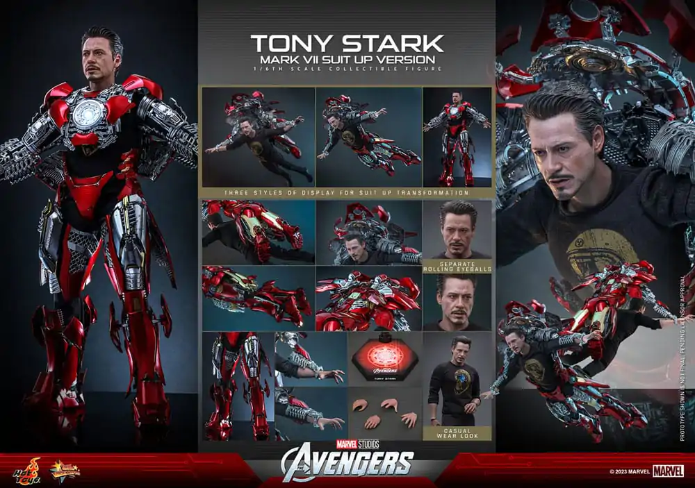 The Avengers Movie Masterpiece akcijska figura 1/6 Tony Stark (Mark VII Suit-Up Version) 31 cm fotografija izdelka