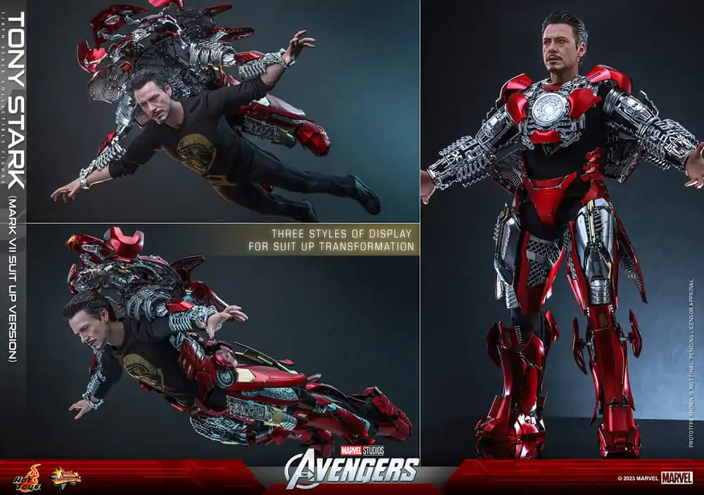The Avengers Movie Masterpiece akcijska figura 1/6 Tony Stark (Mark VII Suit-Up Version) 31 cm fotografija izdelka