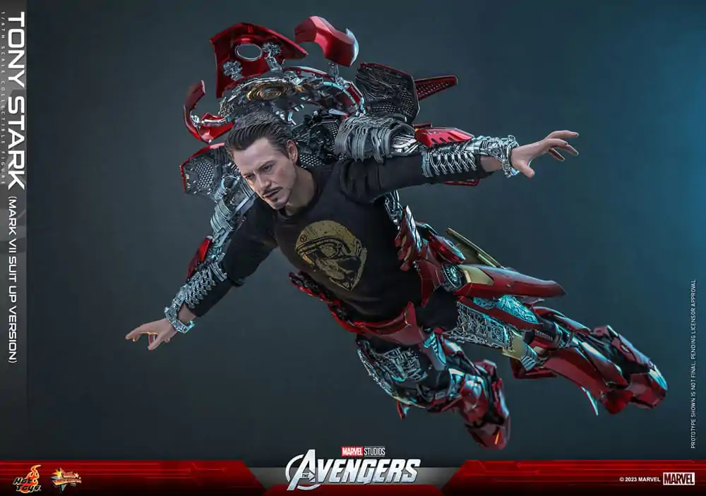The Avengers Movie Masterpiece akcijska figura 1/6 Tony Stark (Mark VII Suit-Up Version) 31 cm fotografija izdelka