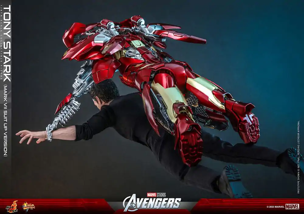 The Avengers Movie Masterpiece akcijska figura 1/6 Tony Stark (Mark VII Suit-Up Version) 31 cm fotografija izdelka