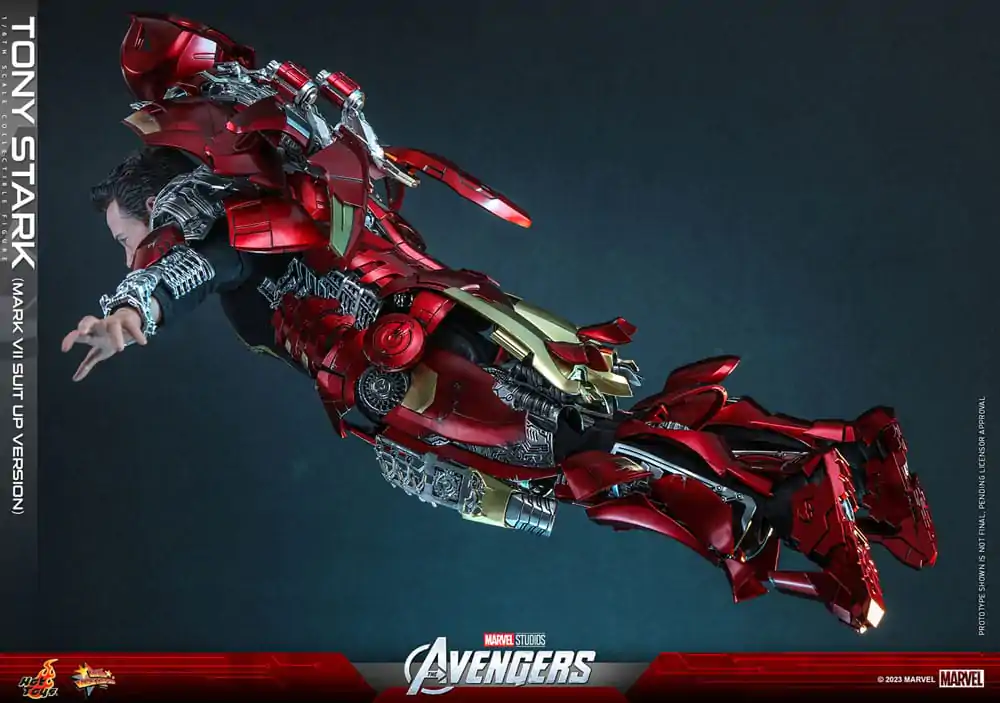 The Avengers Movie Masterpiece akcijska figura 1/6 Tony Stark (Mark VII Suit-Up Version) 31 cm fotografija izdelka