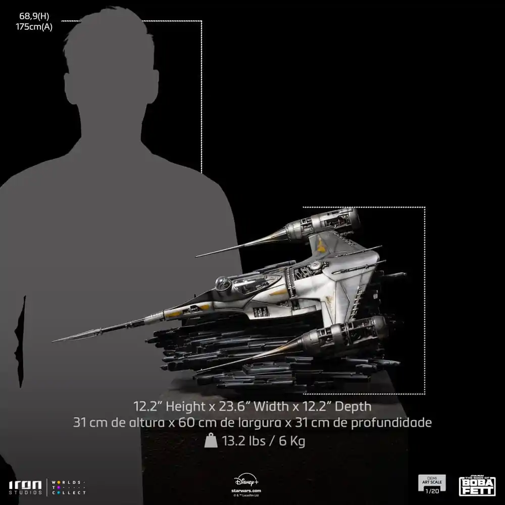 The Book of Boba Fett Demi Art Scale Kip 1/20 Mando's N-1 Starfighter 60 cm fotografija izdelka