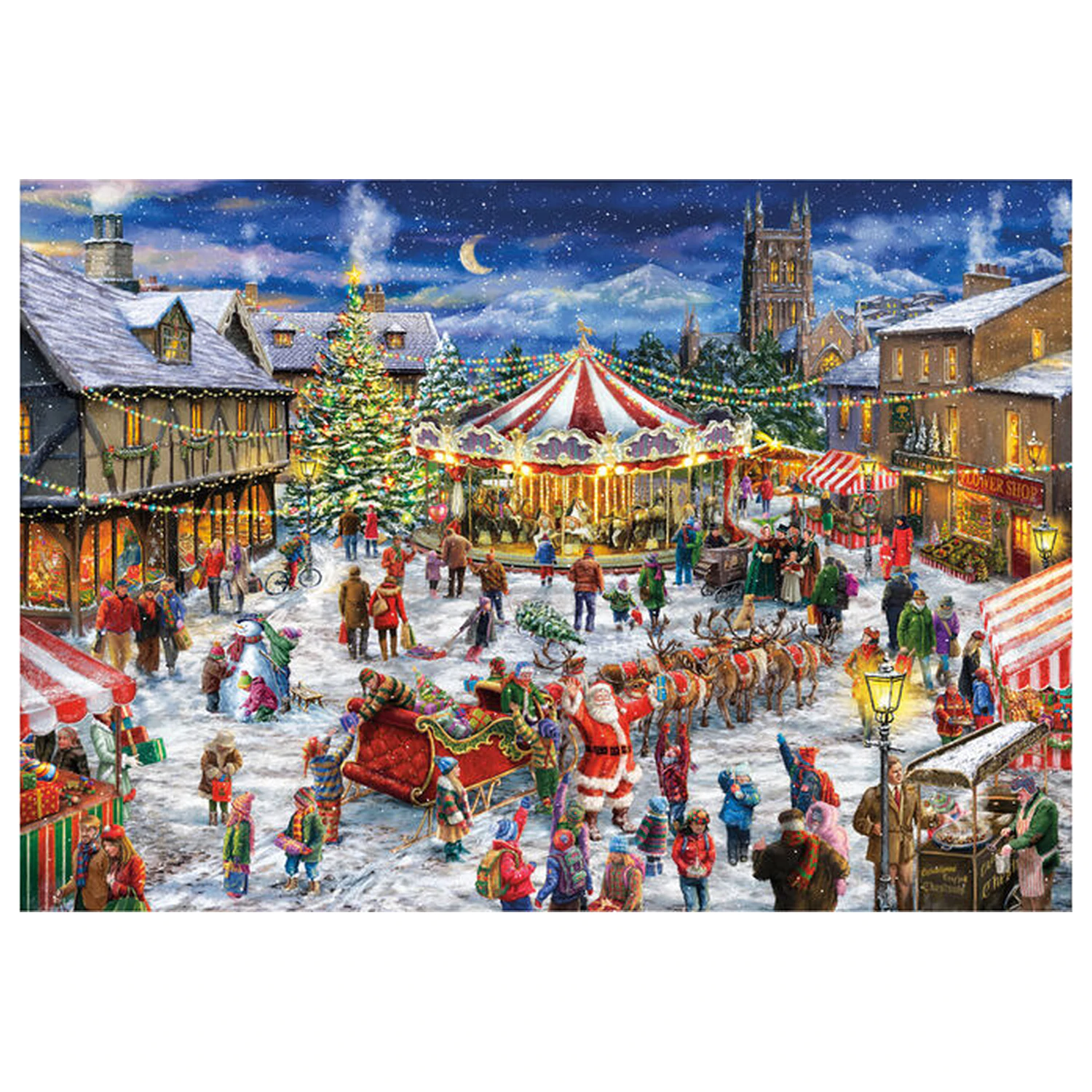 The Christmas Fair sestavljanka 500 kosov fotografija izdelka