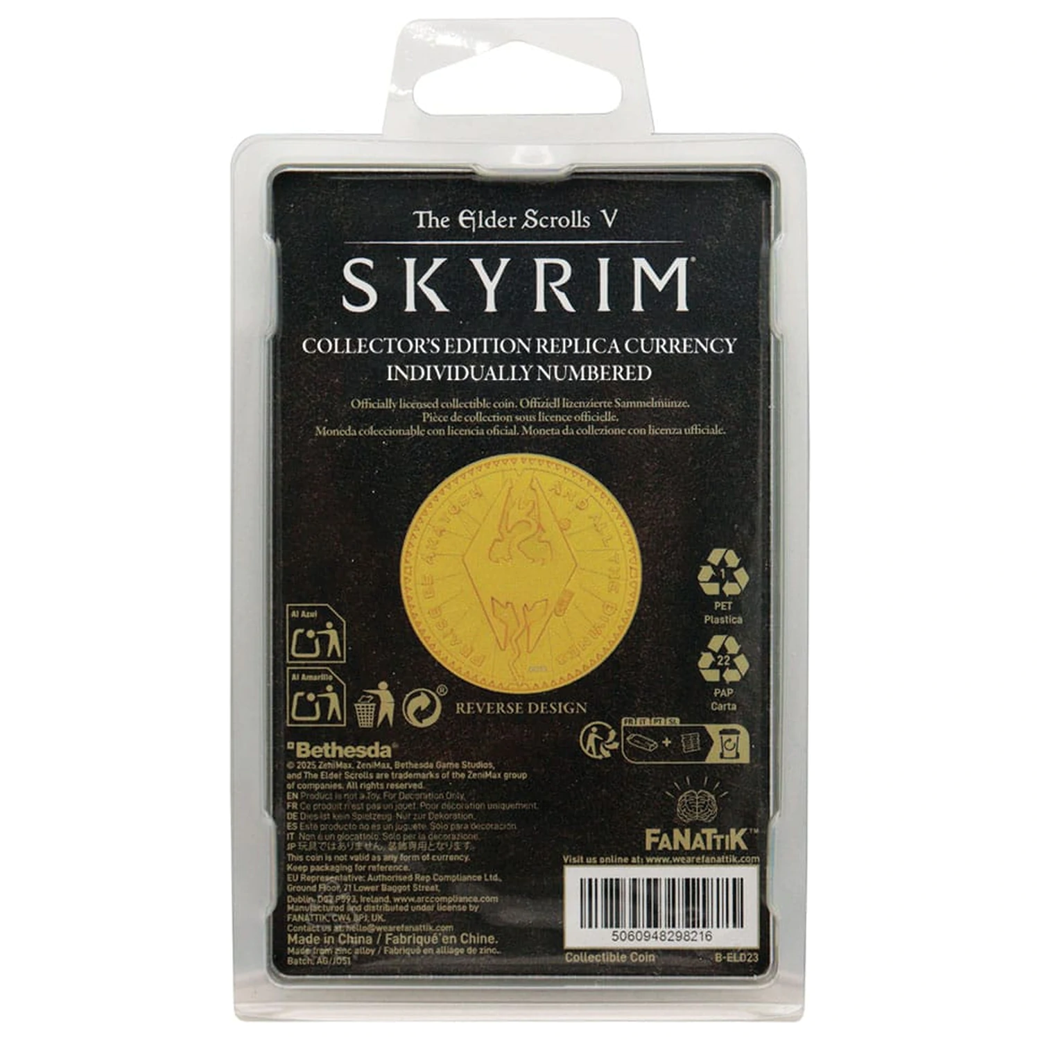 The Elder Scrolls Zbirateljski Kovanec Septim Misty Gold Edition fotografija izdelka