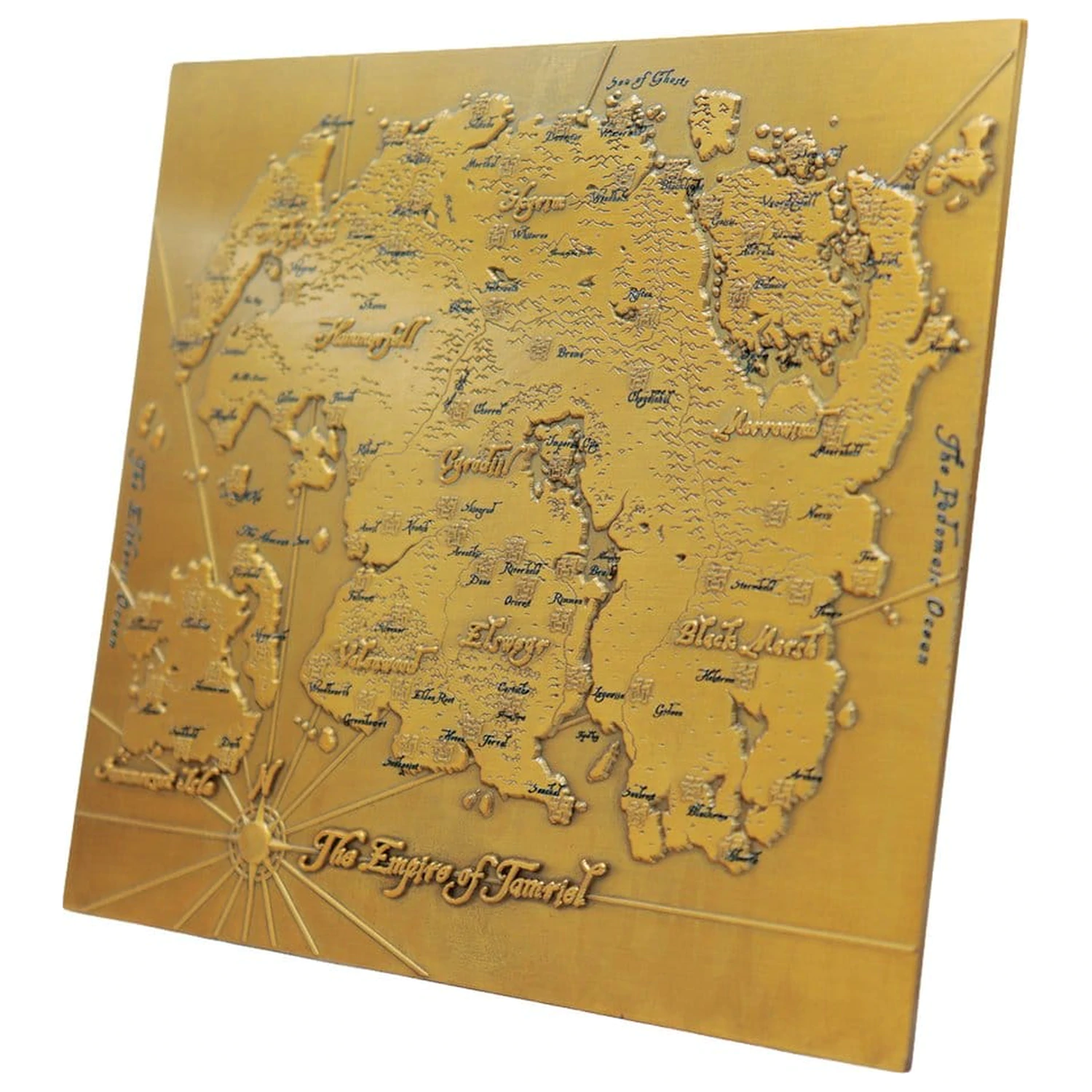 The Elder Scrolls Replika kovinska karta Tamriela Limited Edition 15 x 13 cm fotografija izdelka
