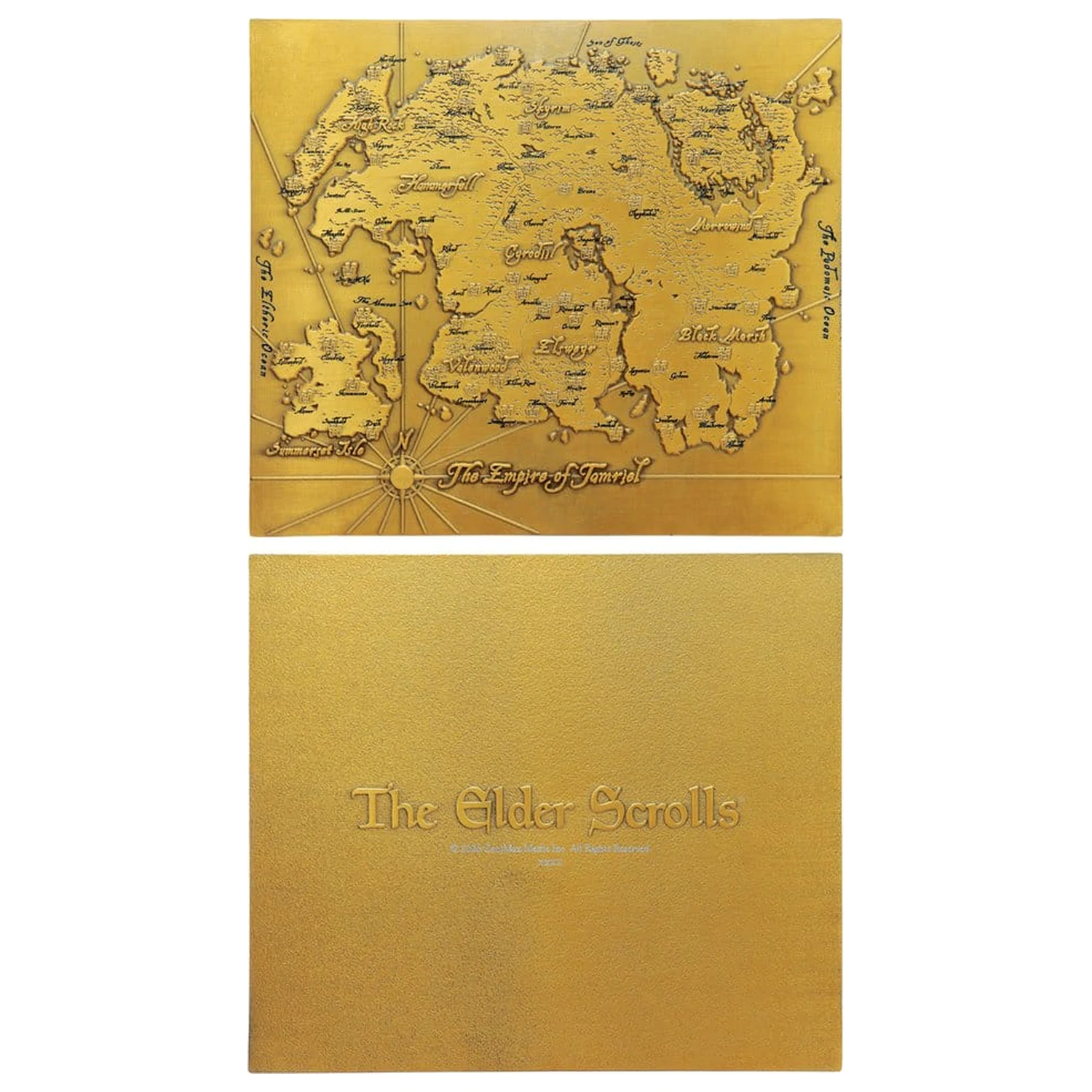 The Elder Scrolls Replika kovinska karta Tamriela Limited Edition 15 x 13 cm fotografija izdelka