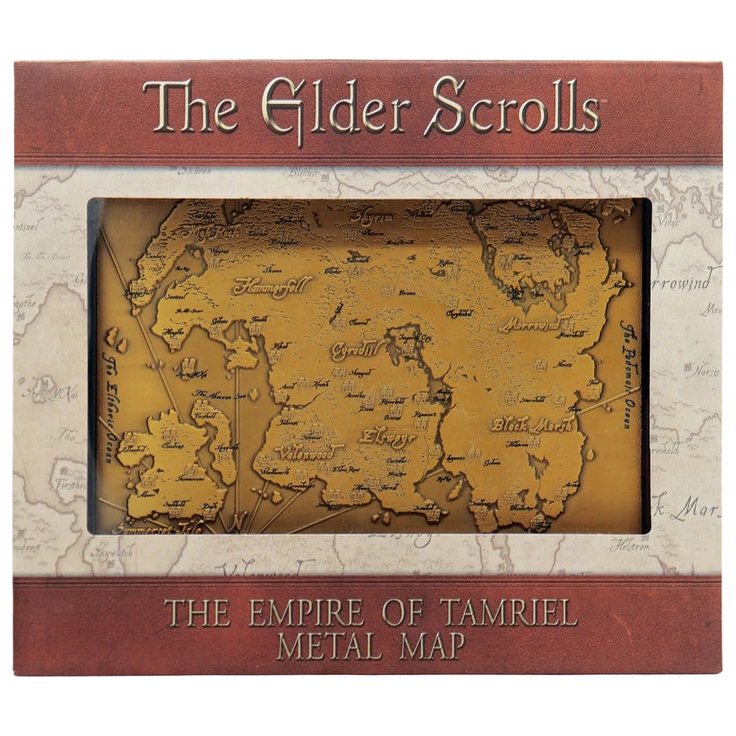 The Elder Scrolls Replika kovinska karta Tamriela Limited Edition 15 x 13 cm fotografija izdelka