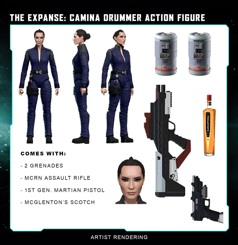 The Expanse Akcijska Figura Camina Drummer 20 cm fotografija izdelka