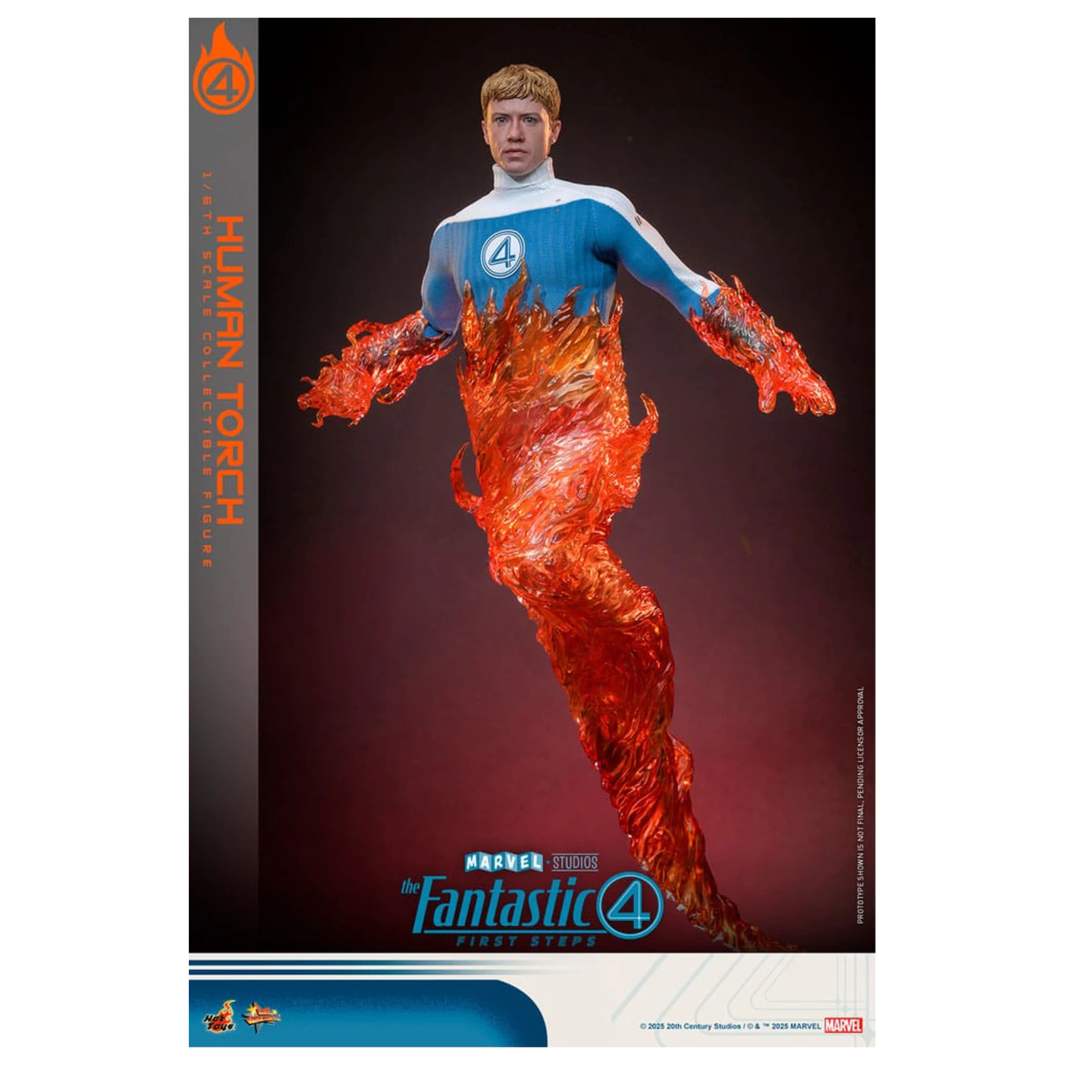 The Fantastic Four: First Steps Movie Masterpiece Akcijska figura 1/6 Human Torch 30 cm fotografija izdelka