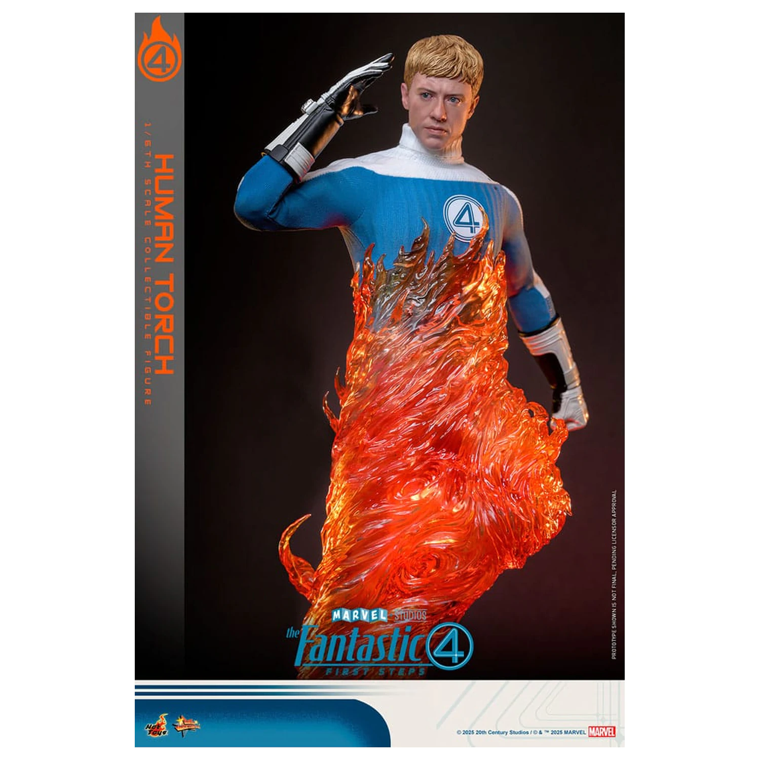 The Fantastic Four: First Steps Movie Masterpiece Akcijska figura 1/6 Human Torch 30 cm fotografija izdelka