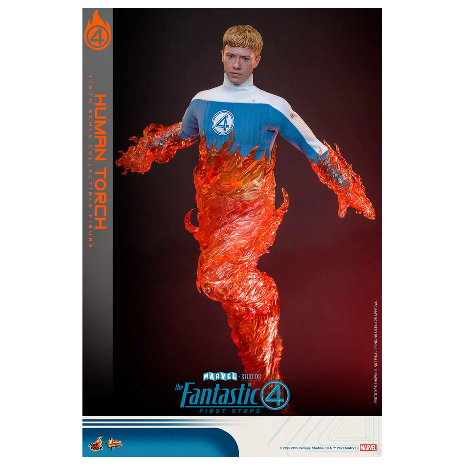 The Fantastic Four: First Steps Movie Masterpiece Akcijska figura 1/6 Human Torch 30 cm fotografija izdelka