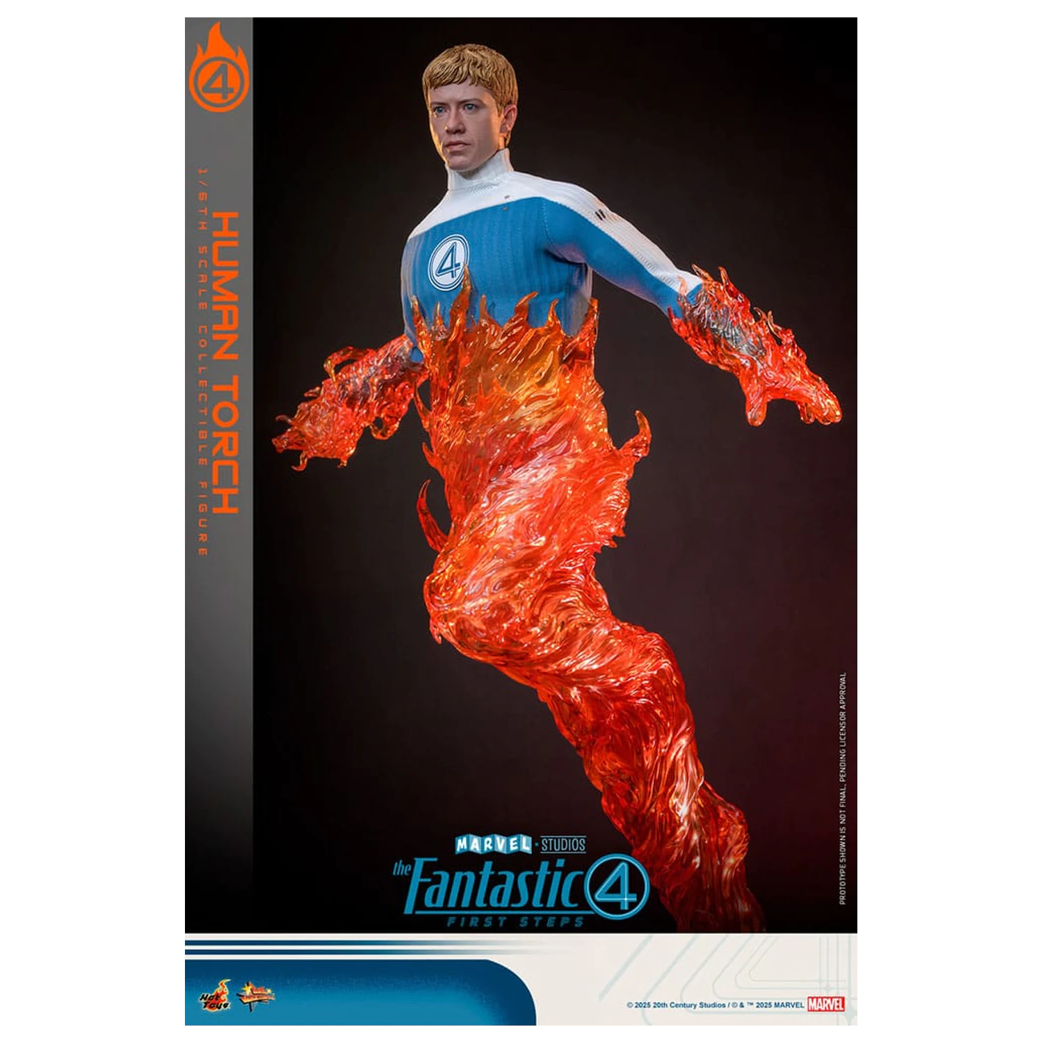 The Fantastic Four: First Steps Movie Masterpiece Akcijska figura 1/6 Human Torch 30 cm fotografija izdelka