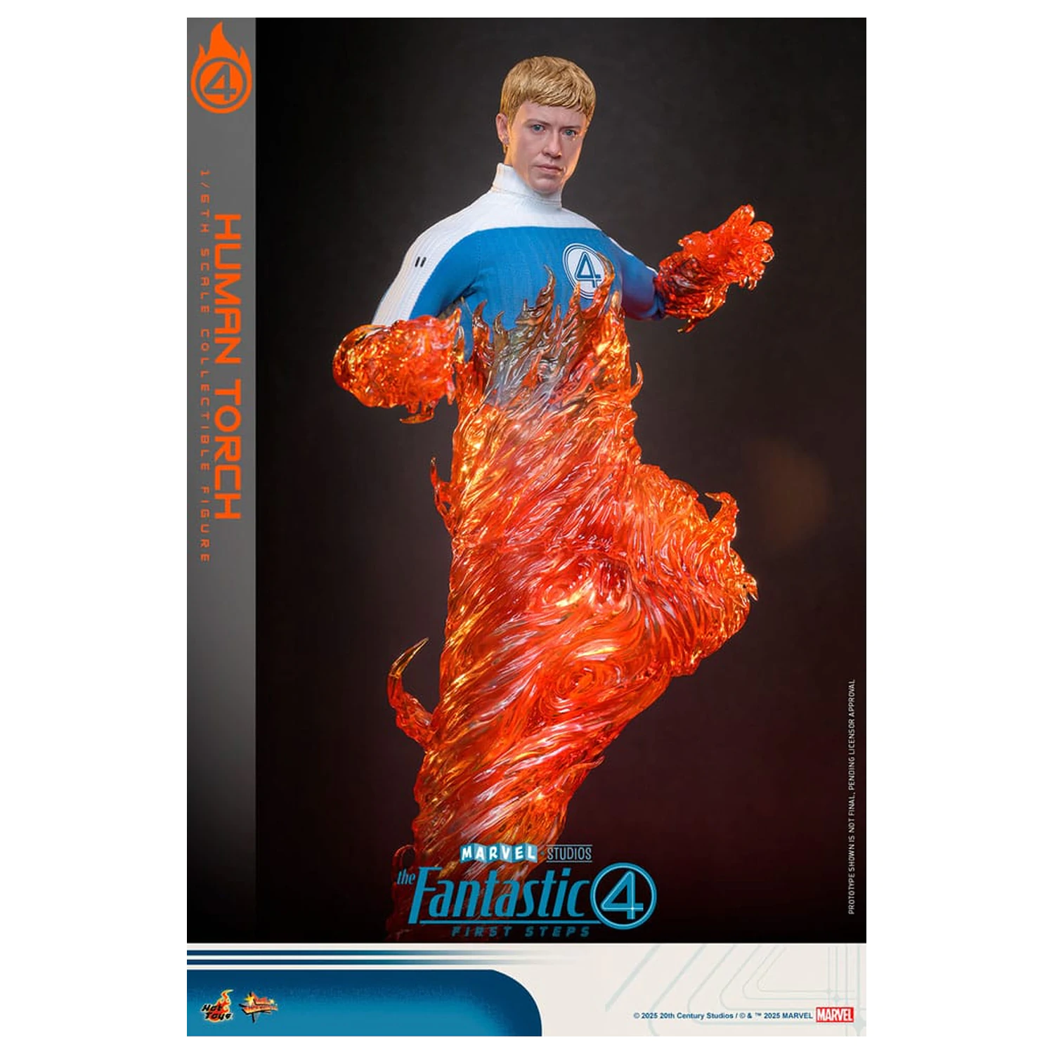 The Fantastic Four: First Steps Movie Masterpiece Akcijska figura 1/6 Human Torch 30 cm fotografija izdelka