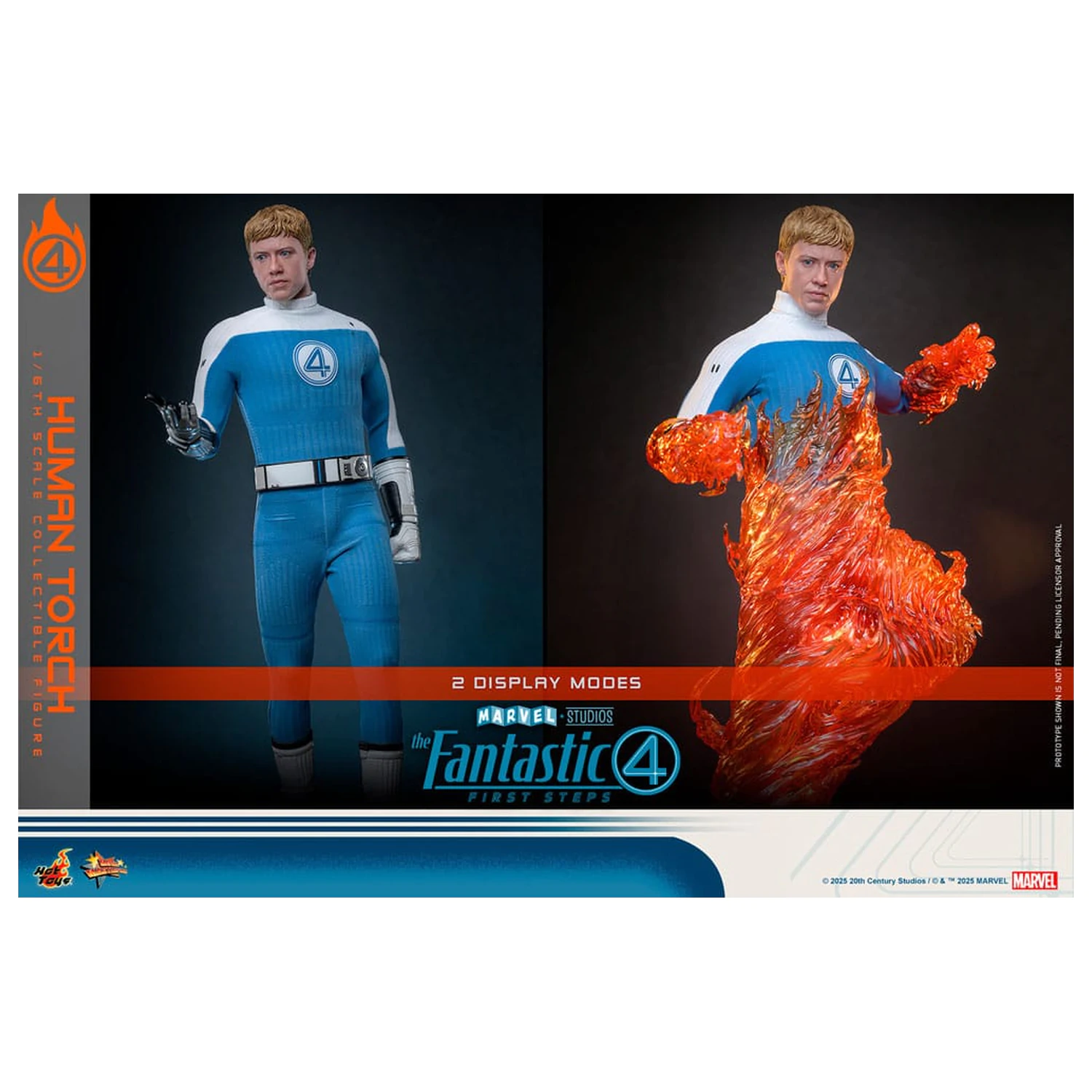 The Fantastic Four: First Steps Movie Masterpiece Akcijska figura 1/6 Human Torch 30 cm fotografija izdelka