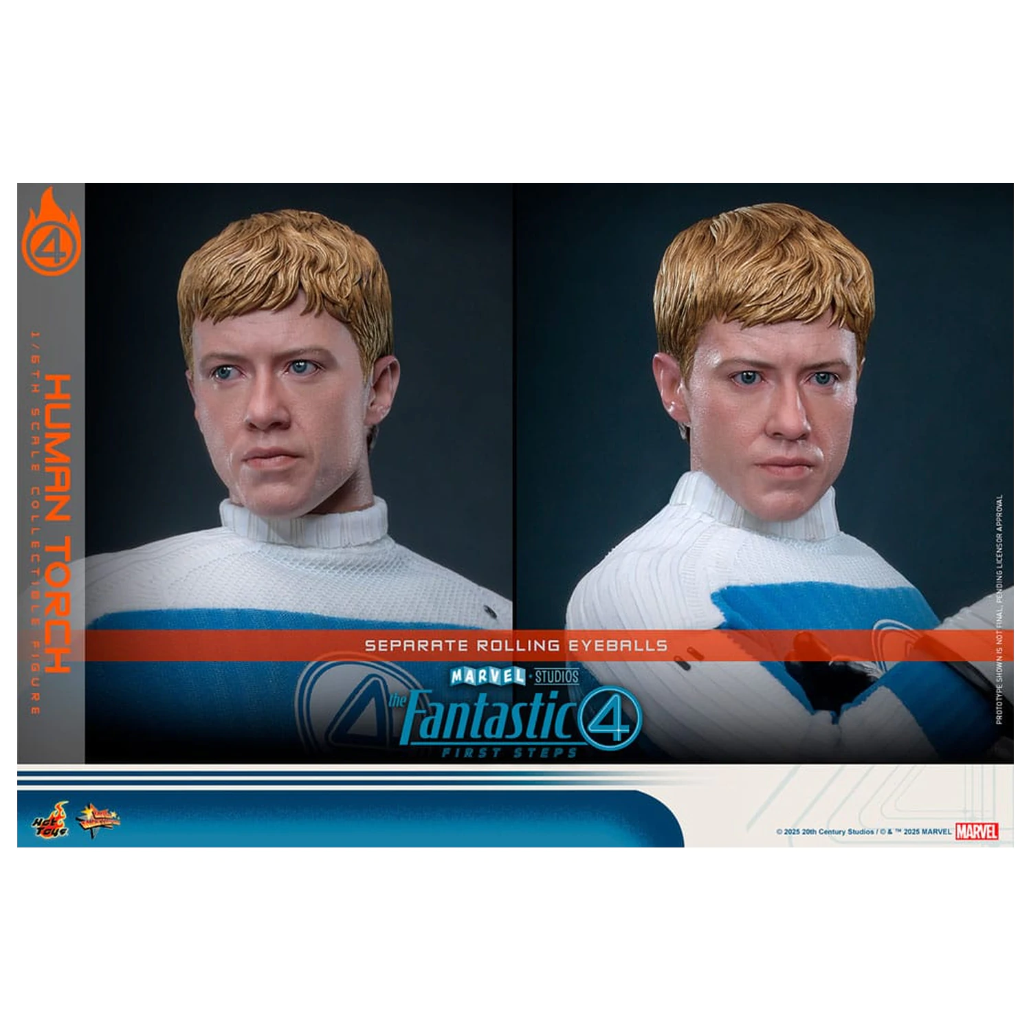 The Fantastic Four: First Steps Movie Masterpiece Akcijska figura 1/6 Human Torch 30 cm fotografija izdelka