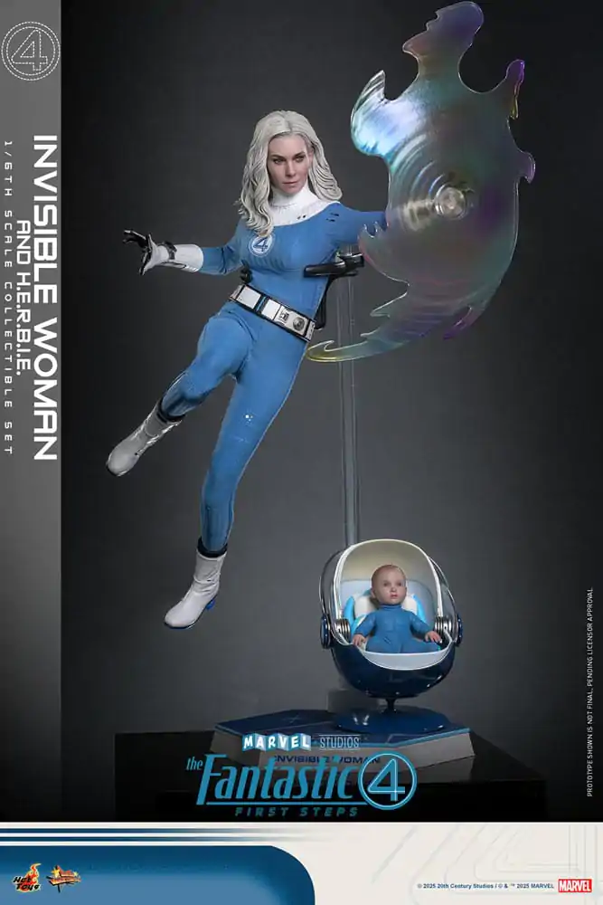 The Fantastic Four: First Steps Movie Masterpiece Figurica 2-paket 1/6 Invisible Woman & H.E.R.B.I.E. 28 cm fotografija izdelka