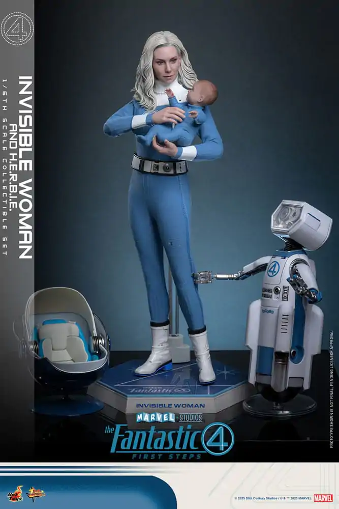 The Fantastic Four: First Steps Movie Masterpiece Figurica 2-paket 1/6 Invisible Woman & H.E.R.B.I.E. 28 cm fotografija izdelka