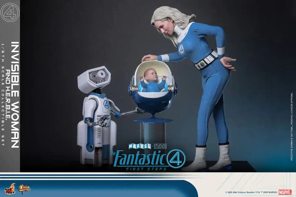 The Fantastic Four: First Steps Movie Masterpiece Figurica 2-paket 1/6 Invisible Woman & H.E.R.B.I.E. 28 cm fotografija izdelka