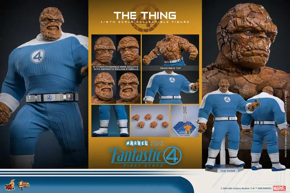 The Fantastic Four: First Steps Movie Masterpiece Figurica 1/6 The Thing 31 cm fotografija izdelka