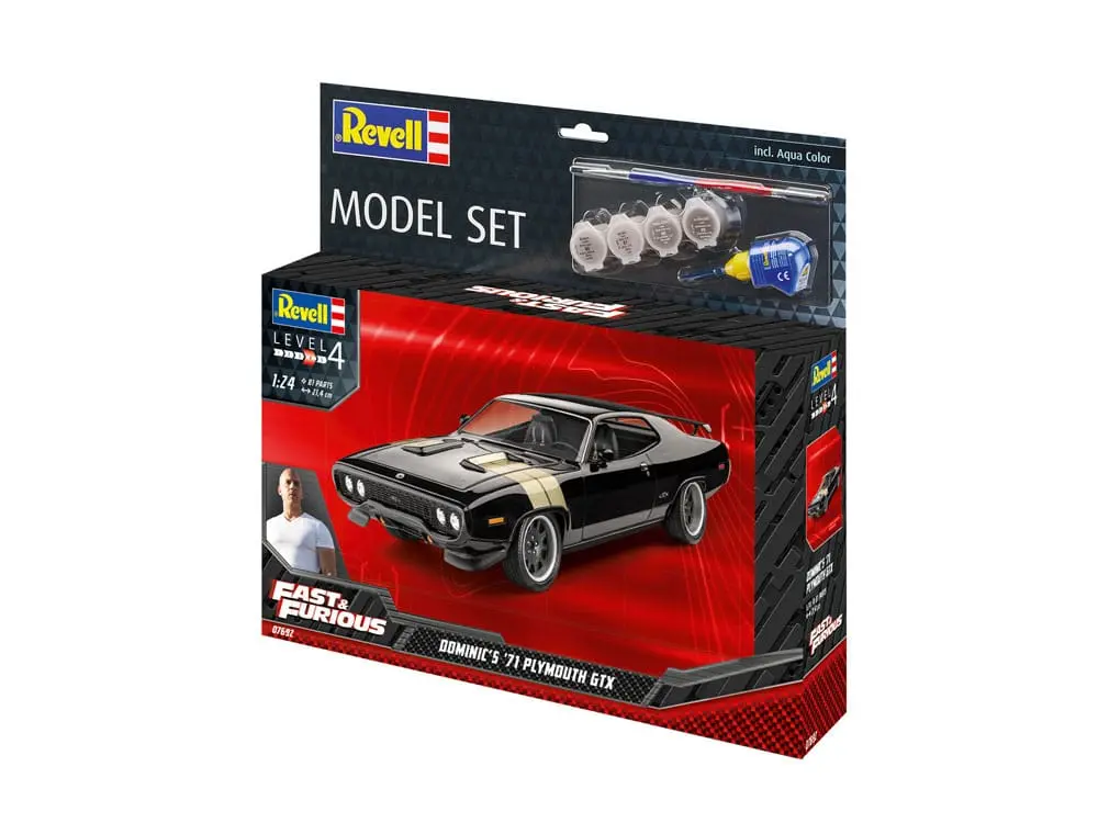 The Fast & Furious komplet modela z osnovnimi dodatki Dominicov 1971 Plymouth GTX fotografija izdelka