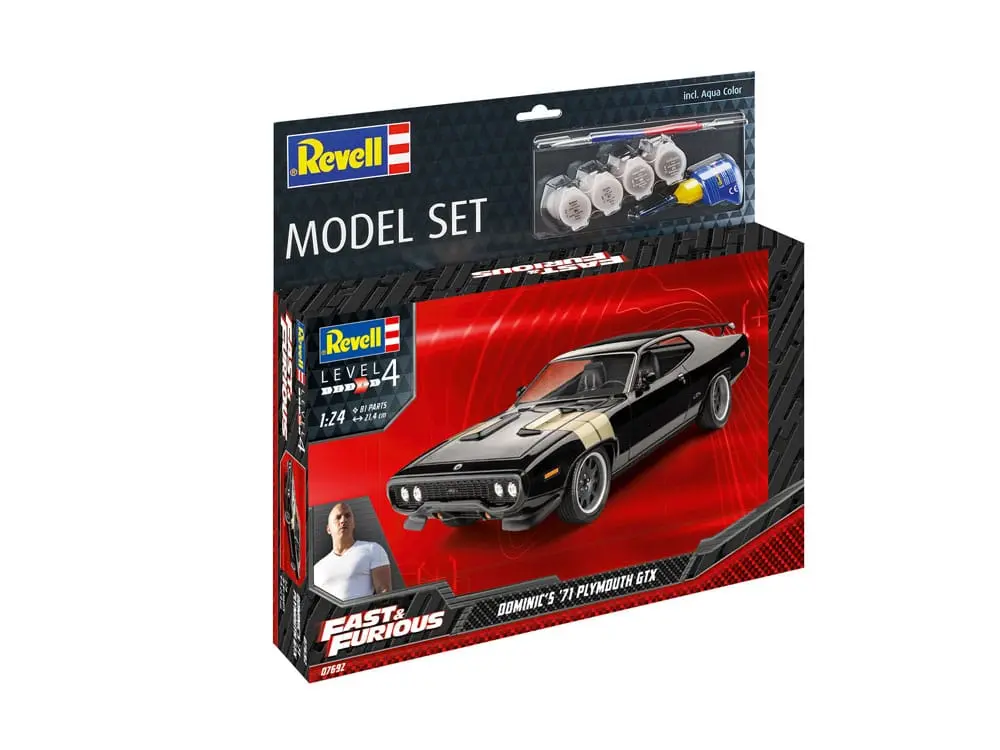 The Fast & Furious komplet modela z osnovnimi dodatki Dominicov 1971 Plymouth GTX fotografija izdelka