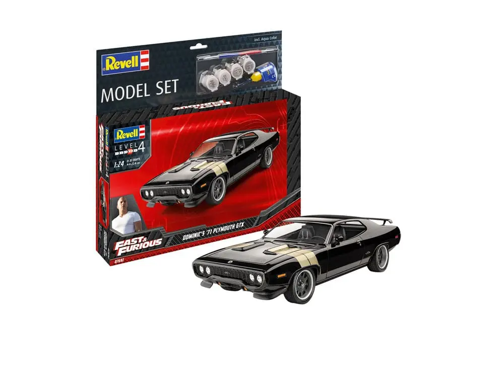 The Fast & Furious komplet modela z osnovnimi dodatki Dominicov 1971 Plymouth GTX fotografija izdelka