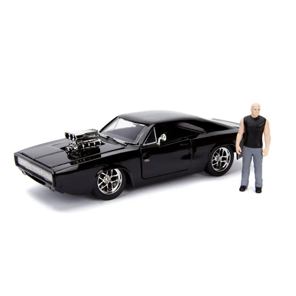 The Fast and Furious Diecast Model Hollywood Rides 1/24 1970 Dodge Charger z figuro Doma Toretta fotografija izdelka