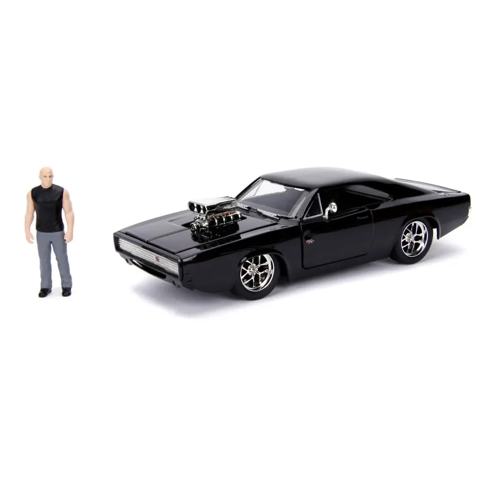 The Fast and Furious Diecast Model Hollywood Rides 1/24 1970 Dodge Charger z figuro Doma Toretta fotografija izdelka
