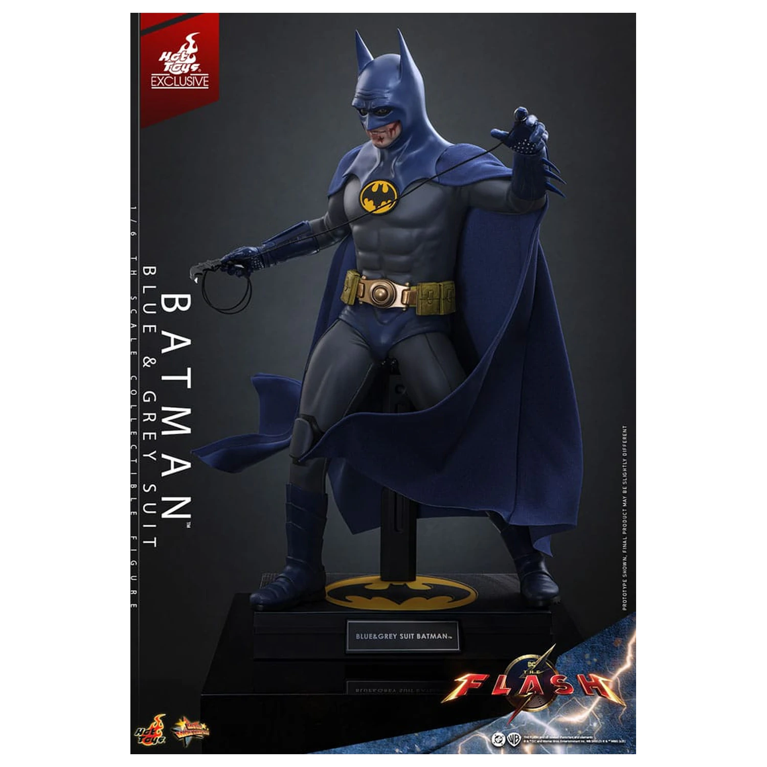 The Flash Movie Masterpiece Akcijska figura 1/6 Batman (Blue & Grey Suit) Limited Edition 30 cm fotografija izdelka