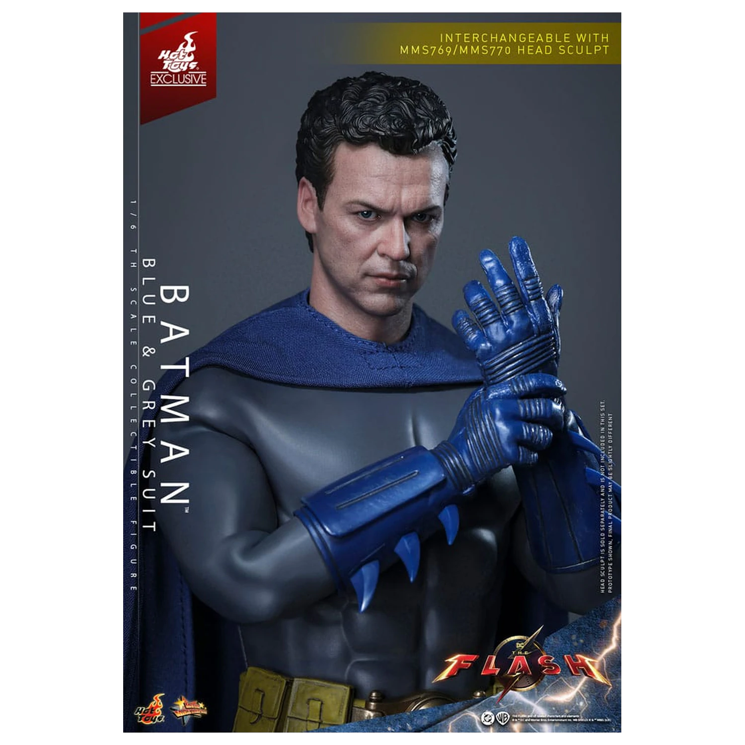 The Flash Movie Masterpiece Akcijska figura 1/6 Batman (Blue & Grey Suit) Limited Edition 30 cm fotografija izdelka