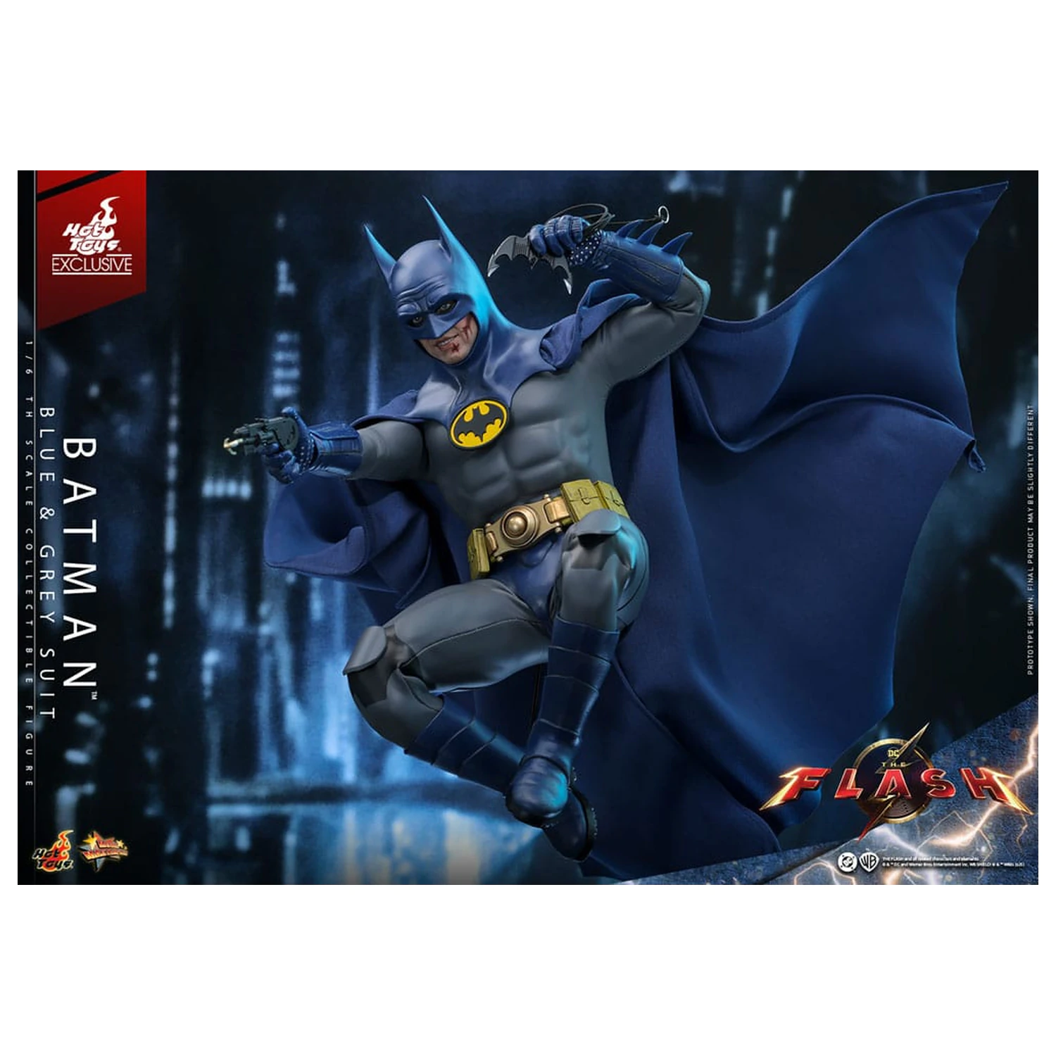 The Flash Movie Masterpiece Akcijska figura 1/6 Batman (Blue & Grey Suit) Limited Edition 30 cm fotografija izdelka