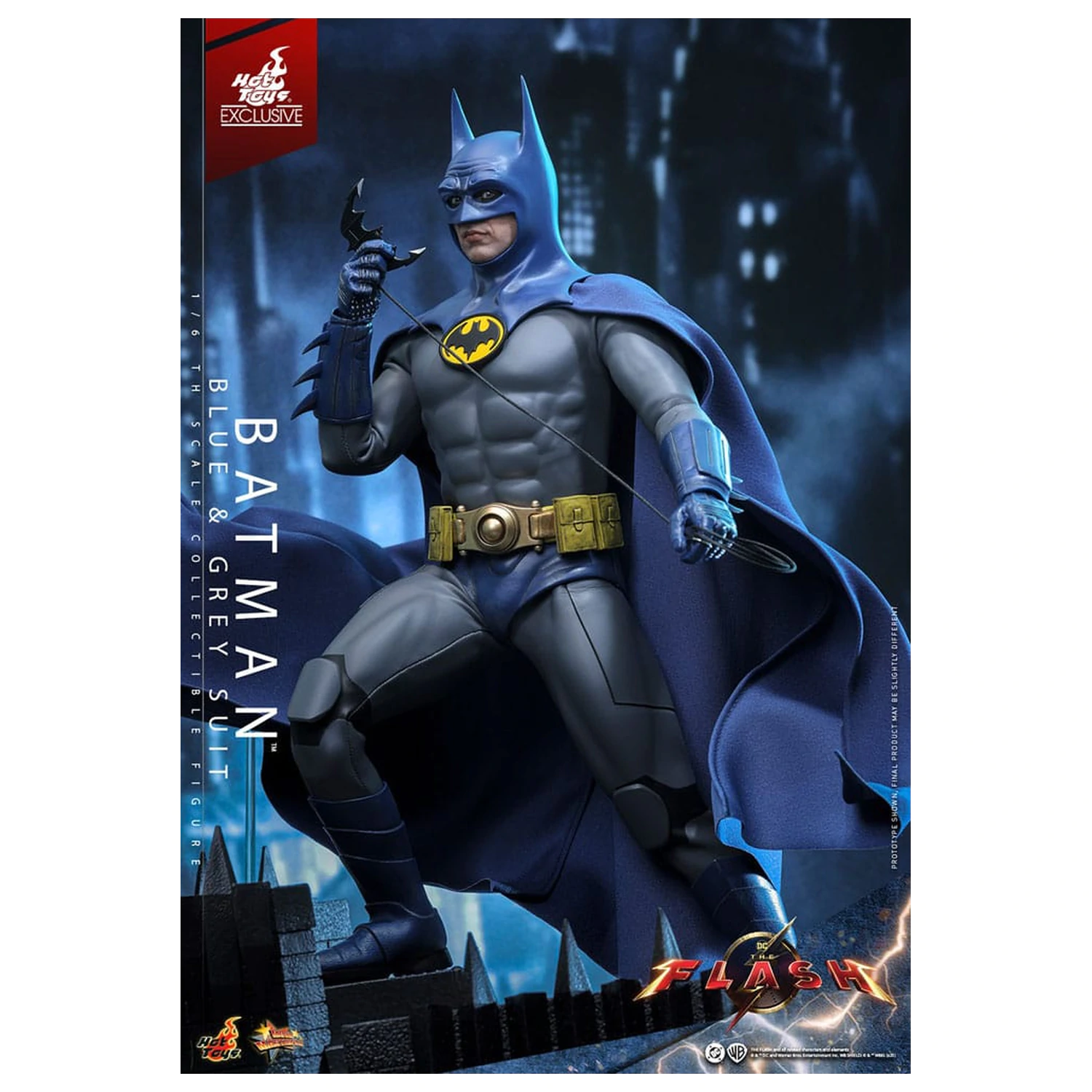 The Flash Movie Masterpiece Akcijska figura 1/6 Batman (Blue & Grey Suit) Limited Edition 30 cm fotografija izdelka