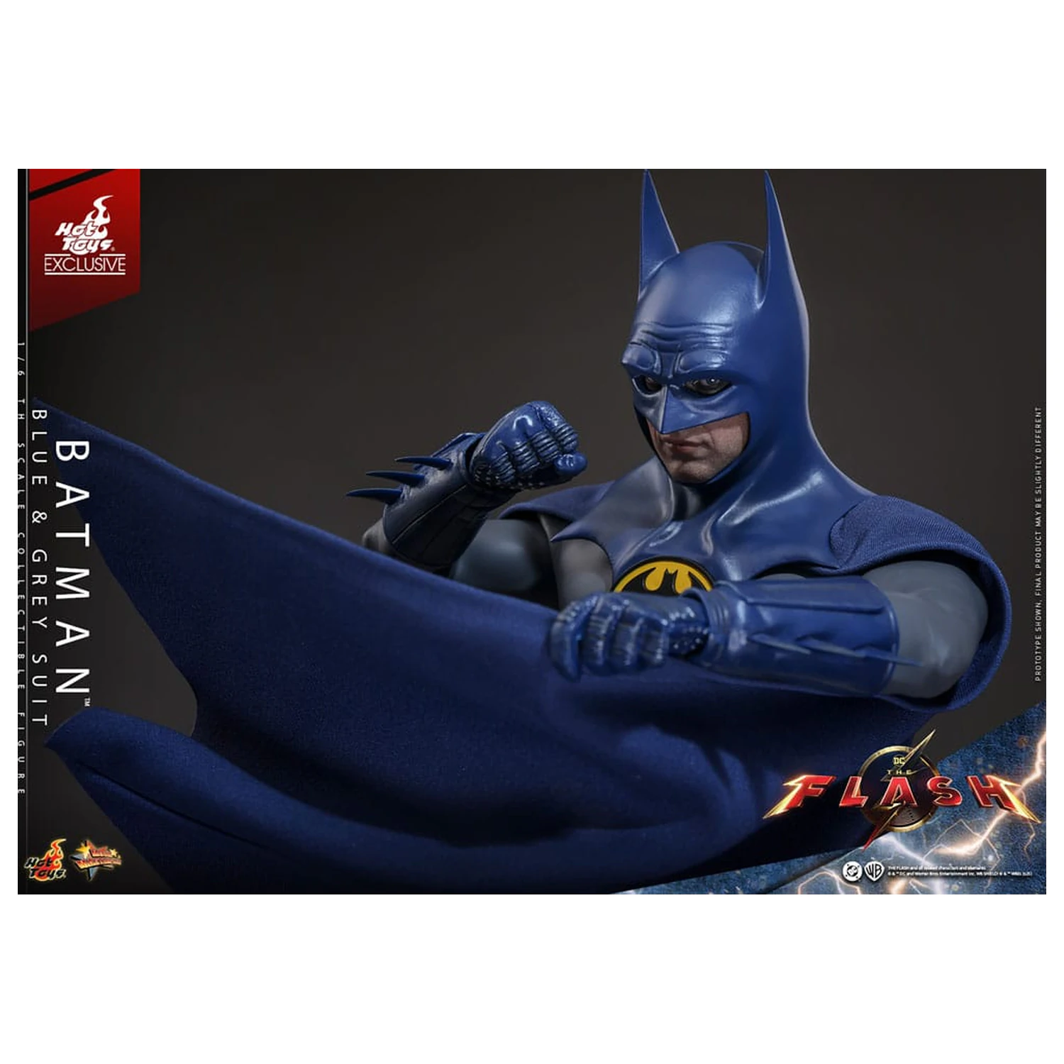The Flash Movie Masterpiece Akcijska figura 1/6 Batman (Blue & Grey Suit) Limited Edition 30 cm fotografija izdelka