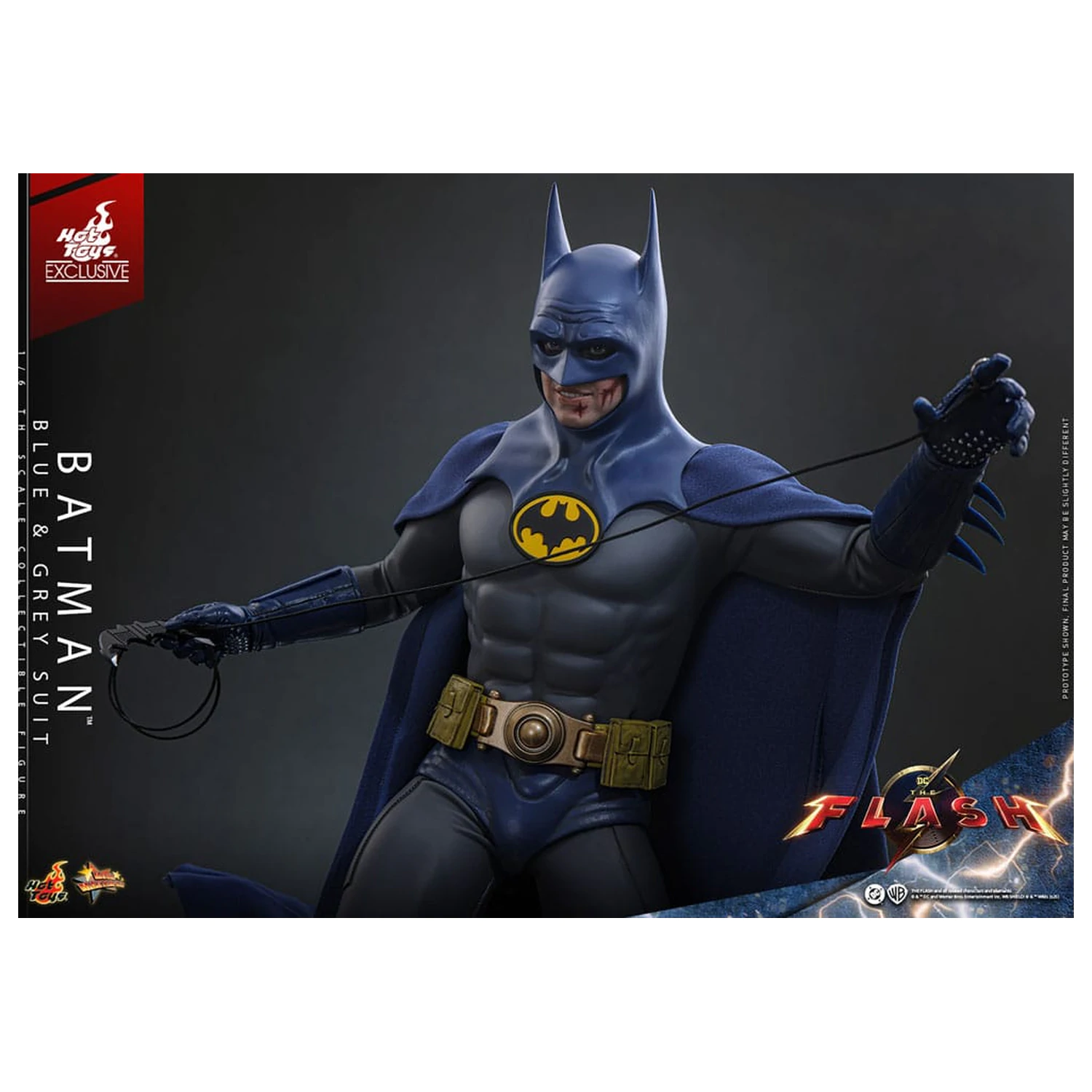 The Flash Movie Masterpiece Akcijska figura 1/6 Batman (Blue & Grey Suit) Limited Edition 30 cm fotografija izdelka